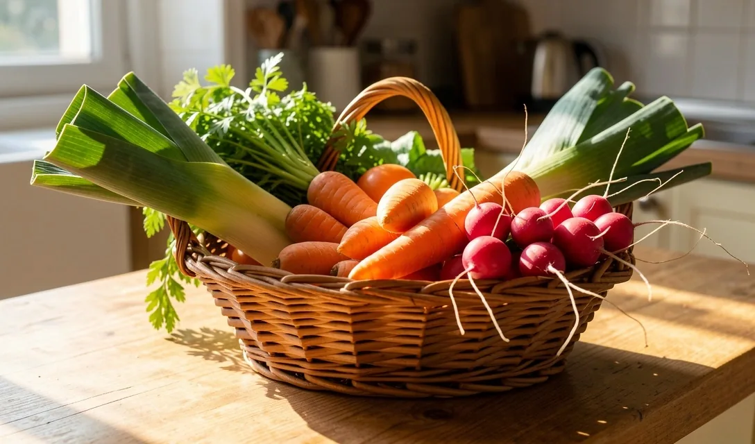 Vegetales frescos de temporada